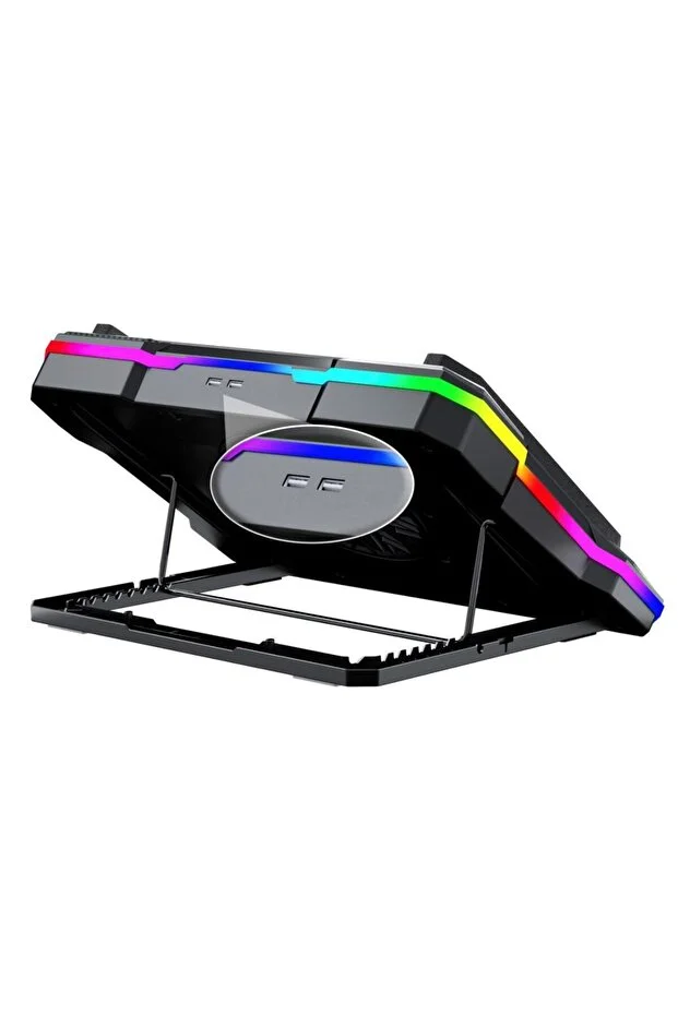 Gt100 Gaming Laptop Sogutucu 2200rpm , Rgb Işıklı , Led Display Notebook Soğutucu Stand